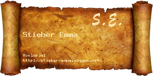 Stieber Emma névjegykártya